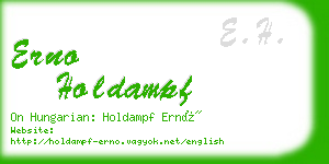 erno holdampf business card